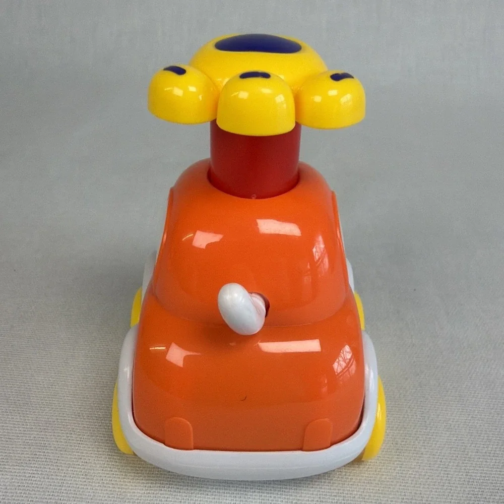Silly Racers from The Manhattan Toy Company Lot Of 2 Push & Go Cars Red Orange